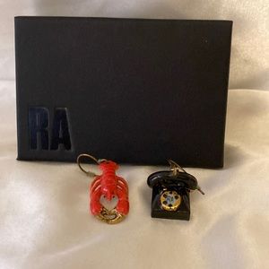 Dali lobster telephone earrings